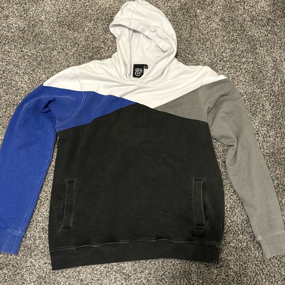 LRG Hoodie Blue Black - Size Large